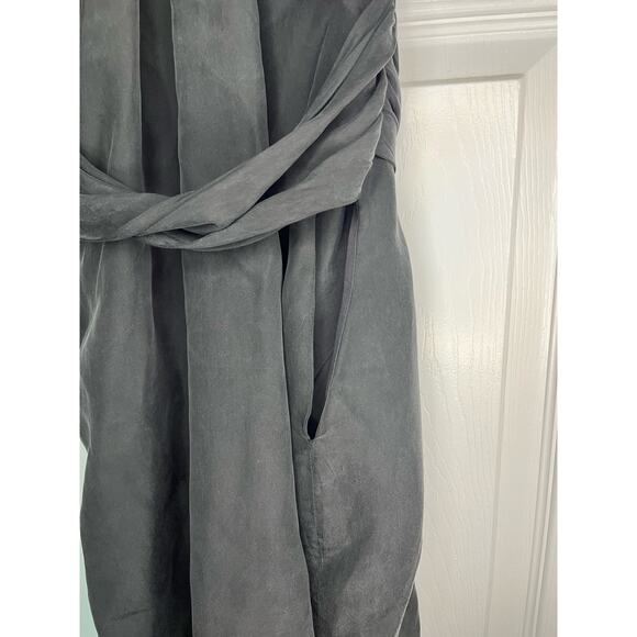 Theory Black Silk Semi Formal Dress Size 0 Beaded Neckline New‎ Year's Eve - Picture 7 of 10